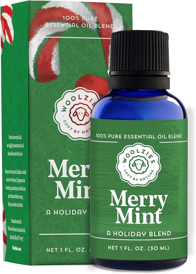 Holiday Essential Oil Blend | Perfect for Aromatherapy, Soaps, Candles, & Lotions (Merry Mint, 1 Fl Oz)