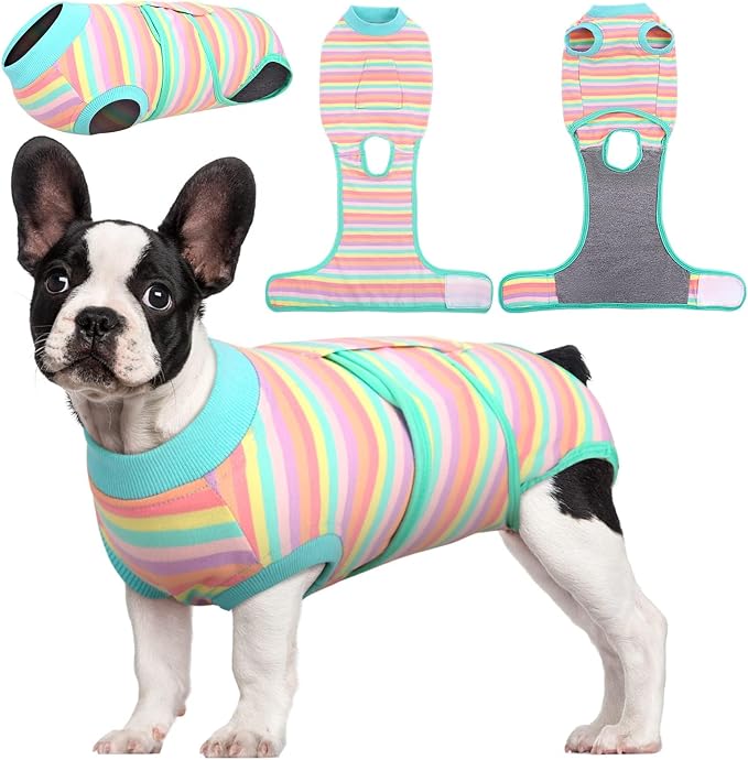 Kuoser Recovery Suit for Dogs Cats, Soft Dog Surgery Suit Female Male Spay | Professional Dog Onesie for Surgery, Substitute E-Collar & Cone, Prevent Licking Dog surgical suit Pet Neuter Suit