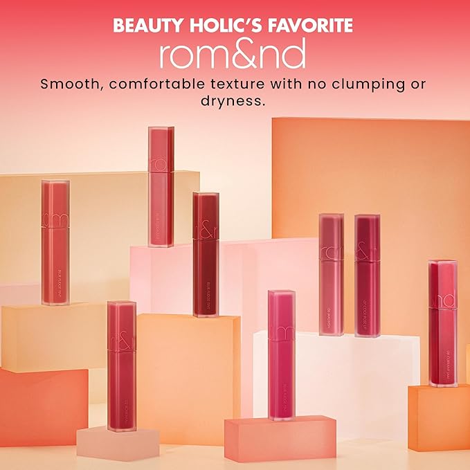 rom&nd Blur Fudge Tint | 10 FUDGE RED | Velvety Matte Lip & Cheek Stain | Non-Drying, Long-Lasting K-Beauty Lip Color 5g