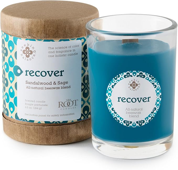 Root Candles Seeking Balance Wood Wick Spa Candle Aromatherapy Candle, 6.5-Ounce, Restore: Sandalwood & Sage