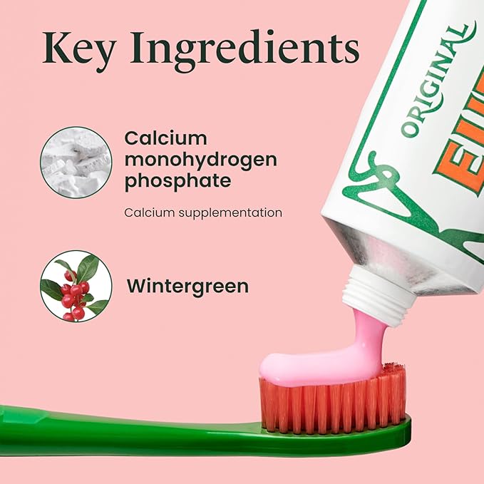 EUTHYMOL Original Toothpaste Travel Set (1.4fl oz*3, Pack of 3) - Gift Set, Stocking Stuffers. Fluoride-Free for Sensitive Teeth & Gum. Bad Breath, Cavity Prevention, 12h Long Lasting Freshness