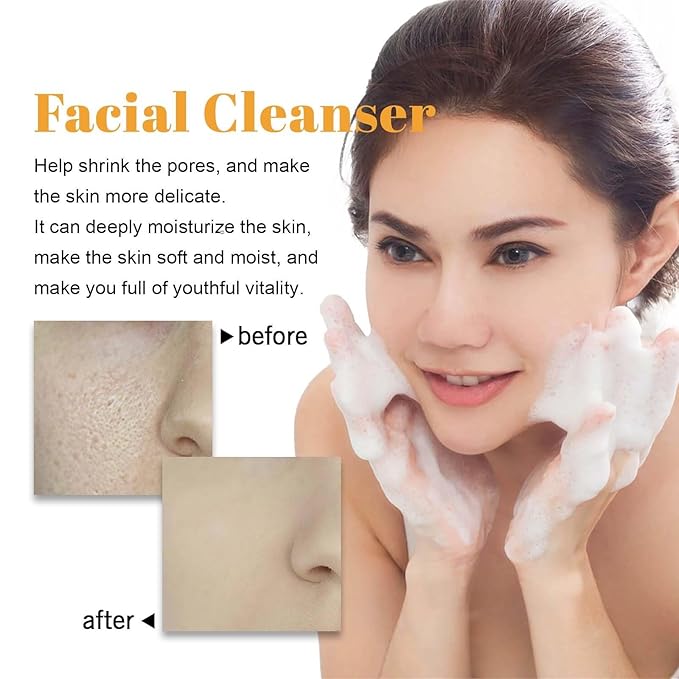 Turmeric Glow Wash Face Wash With Brush, Deep Cleansing Scrub Exfoliating Turmeric Foaming Facial Cleanser For All Skin. (100ml)