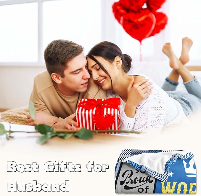 Gifts for Husband, Husband Birthday Gifts from Wife Blanket 60"x50", Cool Anniversary Wedding Gifts