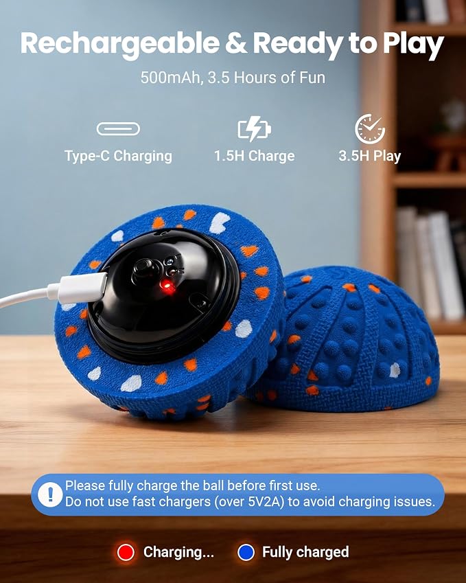 Interactive Dog Toys with Teeth-cleaning Texture, Remote Control, 3 Modes