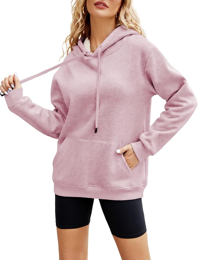 Yeokou Women's Winter Hoodies Pullover Sherpa Fleece Warm Heavyweight Sweatshirt