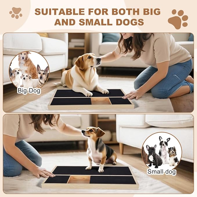 Dog Nail Scratch Board with Treat Box Nail File Toy Large Dogs
