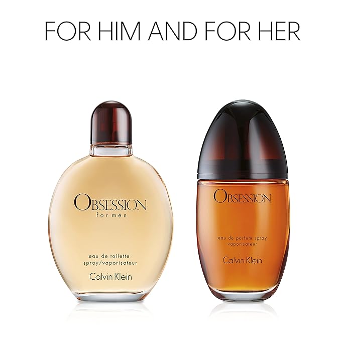 Calvin Klein Obsession for Men Eau de Toilette – Ambery Men's Cologne – With Notes of Bergamot, Mandarin, Lavender & Musk – Long Lasting Fragrance