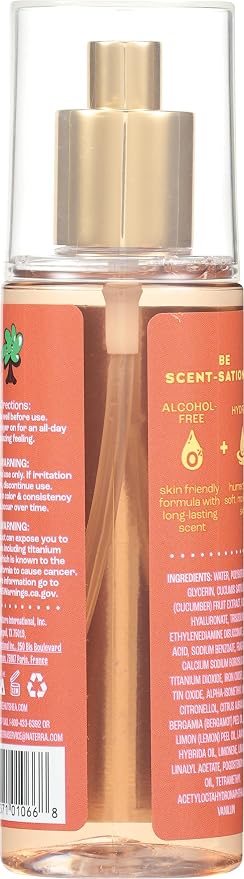 Tree Hut Golden Vanilla Hair & Body Mist, Hydrating & Alcohol-Free Body Spray, Warm Vanilla & Sandalwood Scent, Perfume Mist for Hair & Body, Everyday Fragrance Spray for Women, 6 oz