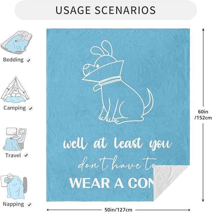 Get Well Gifts for Women, Get Well Soon Gifts for Women After Surgery, Feel Better Gifts, Gift for Recovery After Surgery, Funny GetWell Gifts for Woman/Teenage Girl Throw Blanket 60" x 50"