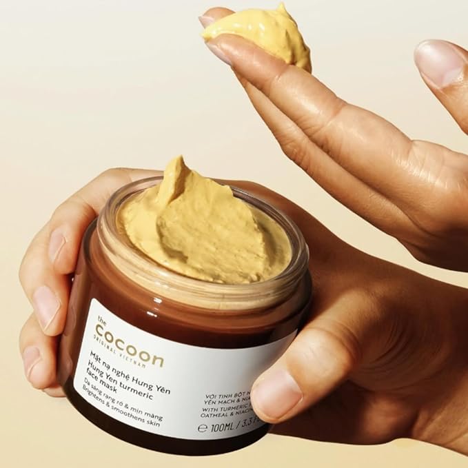 Cocoon Hung Yen Turmeric Face Mask for Dull Skin, Dark Spots, Blackheads, Skincare Facial Mask, Face Skincare Gift
