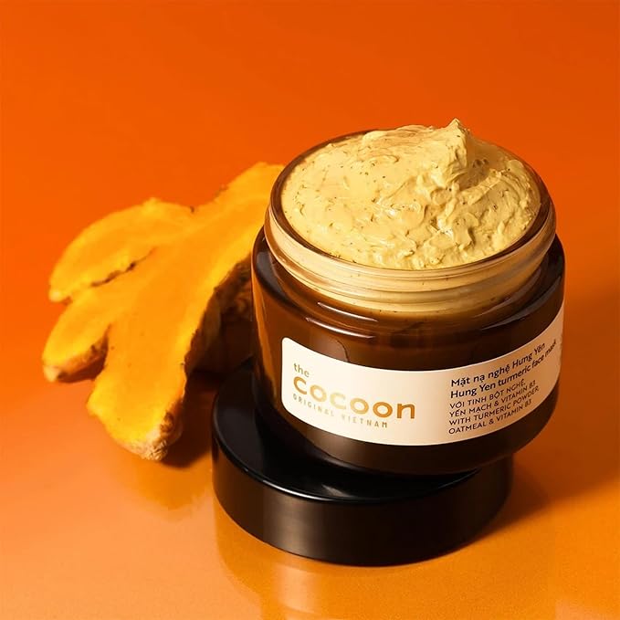 Cocoon Hung Yen Turmeric Face Mask for Dull Skin, Dark Spots, Blackheads, Skincare Facial Mask, Face Skincare Gift