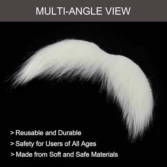 Fake Mustache for Men Classic Halloween Self Adhesive Fake Beard Novelty Stick On Fake Mustaches