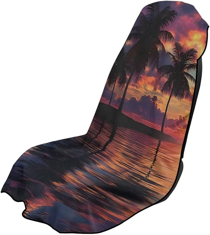INSTANTARTS Coconut Beach Car Seat Towel Covers Yoga Towel Car Seat Cover Car Towel for Camping Trave