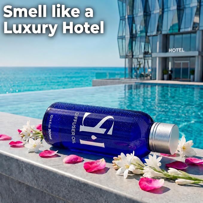 Lavender LR13 Hotel Scent Diffuser Oil | 2 Pack of 10.14 Fl Oz (300ml) - Waterless Diffuser Oil Refill & Highly Concentrated Fragrance Oil, Diffuser Oil Scents Luxury, Hotel Oil Diffuser