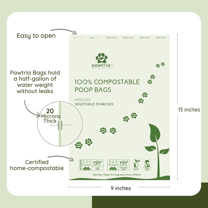 Pawtria Duo Set: Dog Poop Bags (120) + Poop Bag Holder Made with Silicone