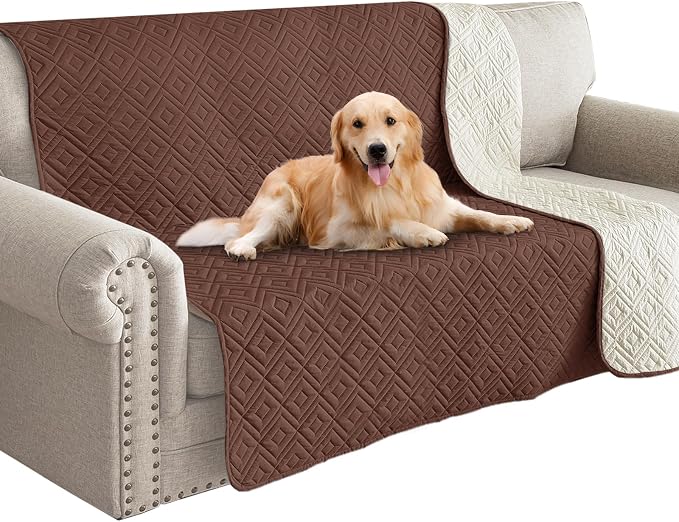 2026 Waterproof Bed Sofa Blanket (52"x82") Comfy Couch Sofa Mat for Dog Pets with Anti-Slip Back, Universal Incontinence Lightweight Liner Pad for Furniture Car Picnic etc Durable Washable, Coffee