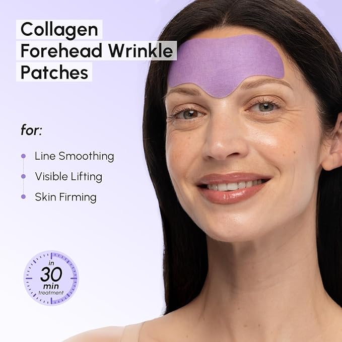 MAREE Forehead Wrinkle Patches 2 PACK – Collagen Wrinkle Patches with Retinol & Hyaluronic Acid for Face Lift – Fine Lines Deep Forehead Wrinkles Treatment Remover