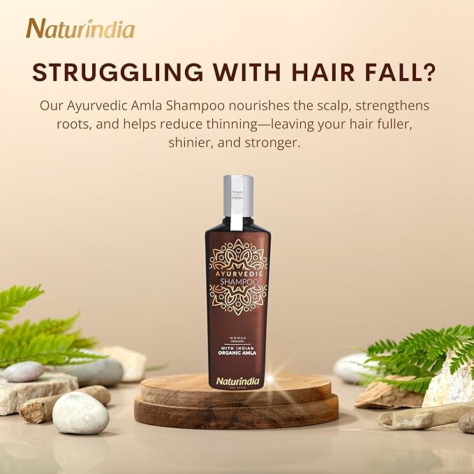 Ayurvedic Amla Hair Growth Shampoo – Organic Indian Formula Sulfate & Paraben Free For Hair loss and Thinning - Natural Vitamin C and B-Complex for Women