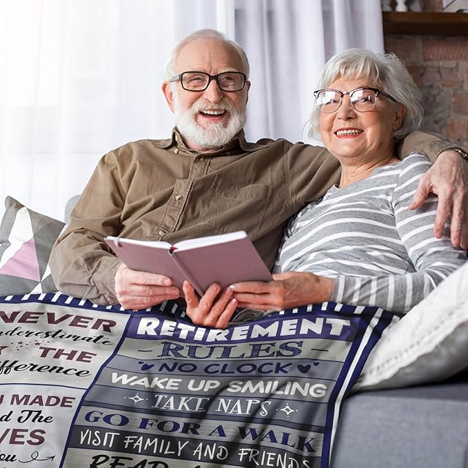 Sruemiul Retirement Gifts for Men, Retirement Blanket for Men 50"x60"