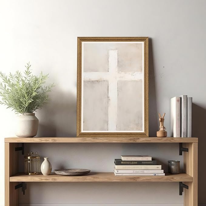 Fantasy Artists Christian Cross Wall Art – Reverent Symbol of Faith and Redemption, Sacred Religious Artwork for Church, Prayer Room & Faith-Centered Home,16W X 24H