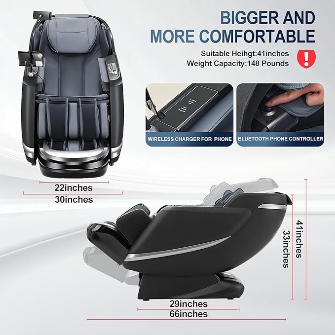 2025 Massage Chair Full Body with 12 Auto Modes,Zero Gravity SL-Track Shiatsu Massage Chair with AI Control,Auto Body Detection,Foot Rollers,Body Scan and Waist & Calf Heating