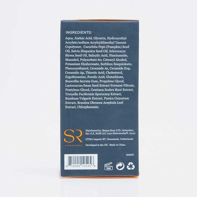 Sienna Rose Bright Daily Facial, Restore & Rejuvenate, 10% Azelaic Acid, | 1% Salicylic Acid, 50 ml / 1.69 fl oz