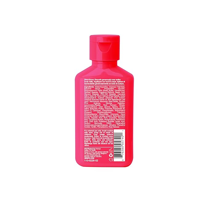 Hempz Mini Brazilian Berry Beauty Actives Lotion, Hydrating Moisturizer for Body, Hands and Feet 2.25 oz.