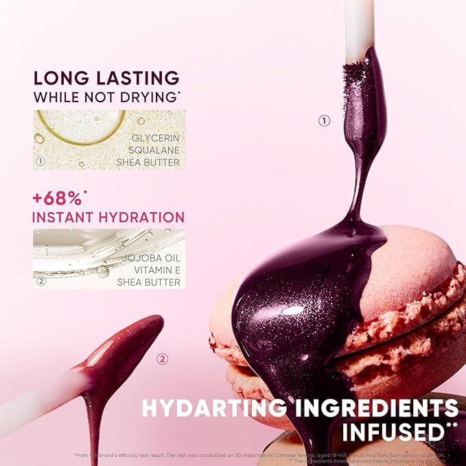 JUDYDOLL Peel Off Stain and Plumping Oil Duo - Long-Lasting Lip Stain with 3D Plumping Gloss, Hydrating and Non-Sticky Formula, Macaron-Inspired Lipstick (#03 Cherry Spark)