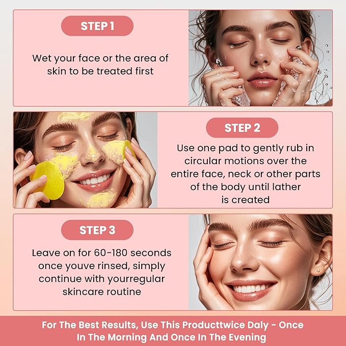 Turmeric Kojic Acid Cleansing Pads: Turmeric Cleansing Pad for Dark Spots - Turmeric Exfoliating Face Scrub Pads for Face and Body (80PCS)