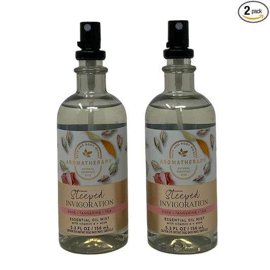 Bath & Body Works Aromatherapy Pillow Mist, 5.3 Fl Oz, 2-Pack (Rose Tangerine Tea)