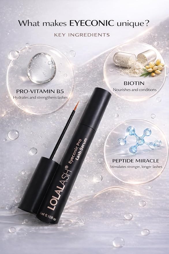 Eyelash Growth Serum | Peptide & Biotin Formula | Fuller, Longer Lashes | Gentle for Sensitive Eyes | 3ml