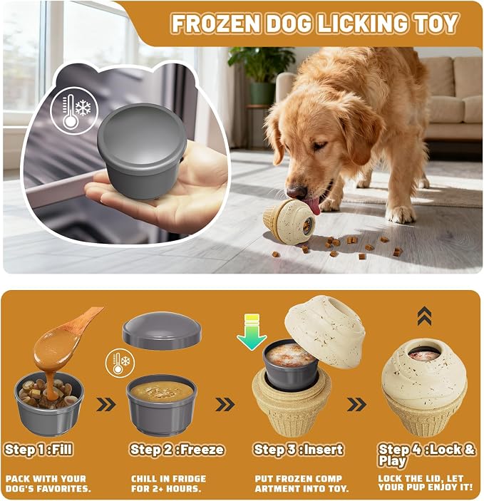 Indestructible Frozen Treat Dispenser Dog Chew Toy