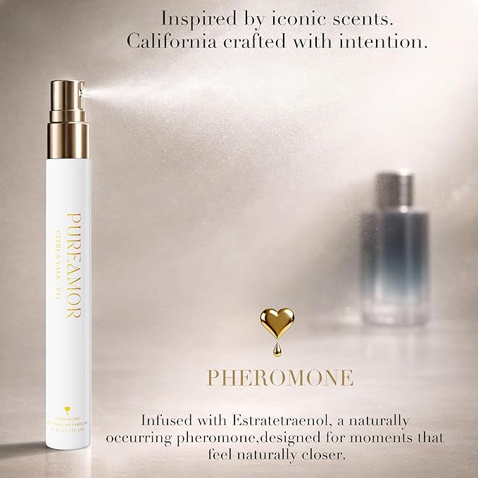PUREAMOR Pheromone Perfume for Women, Citrus Vale Extrait de Parfum – Bright Citrus Scent with Bergamot, Orange & Jasmine, Long Lasting Fragrance, 0.4 oz / 12 ml Travel Size