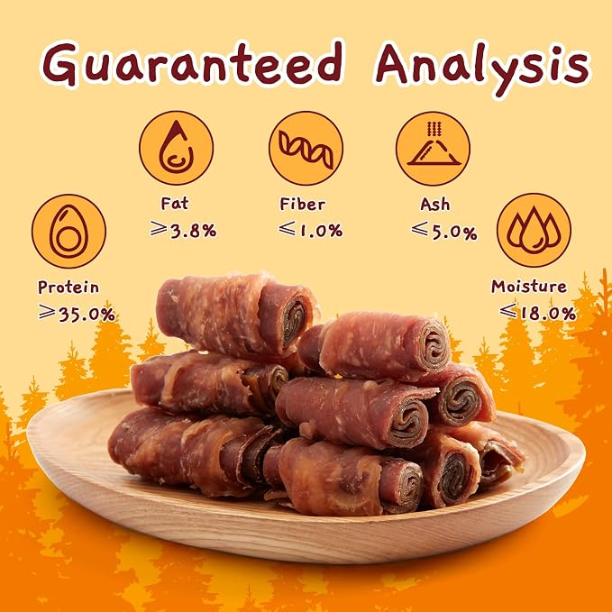 Jungle Calling Triple Flavor Rolls Dog Treats, Chicken Duck & Beef, 10.6 oz | Rawhide Free Treat for Small, Medium & Large Breeds, Limited Ingredient Chews Perfect for Daily Reward, Easily Digestible