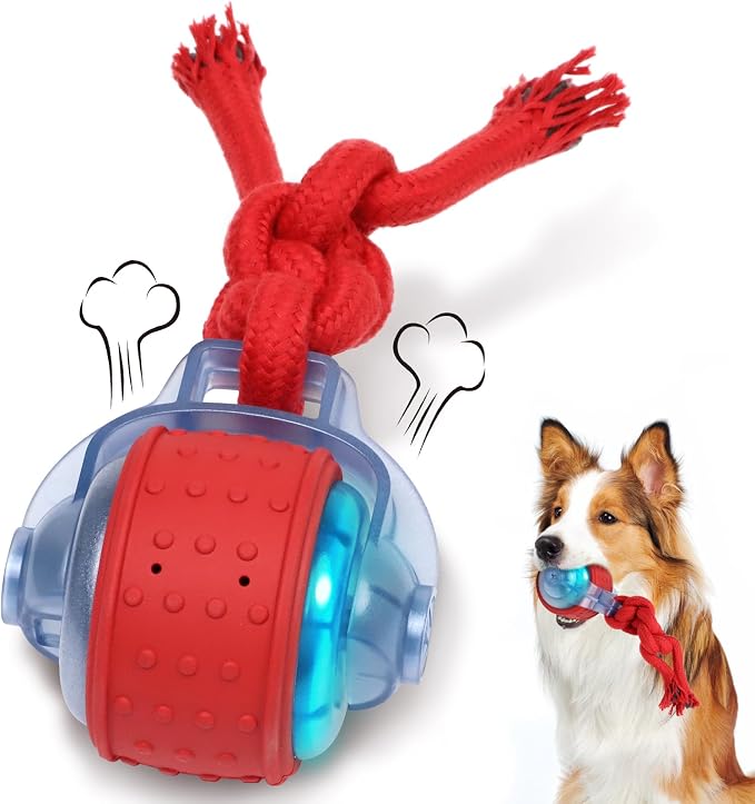 Oxawo Interactive Dog Toys Pet Busy Balls Moving Wiggles Ball | Motion Activated Rolling Ball, Rechargeable Dog Toy with 3 Modes, Keep Dogs Busy for Medium & Small Puppies