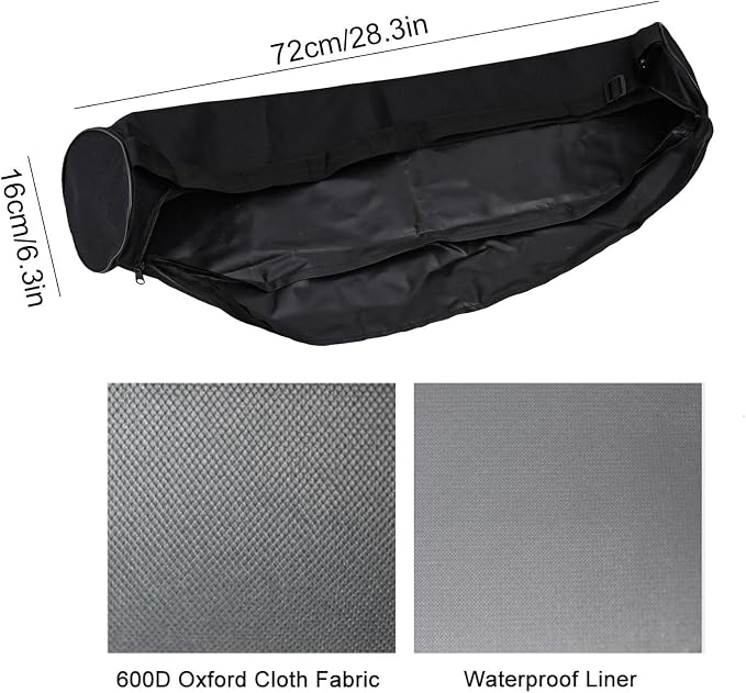 Yoga Mat Bag,Oxford Carry Case with Adjustable Strap,Lightweight Holder for Gym Fitness Travel Sports,Fits 28.3 x 6.3 Inch Mats