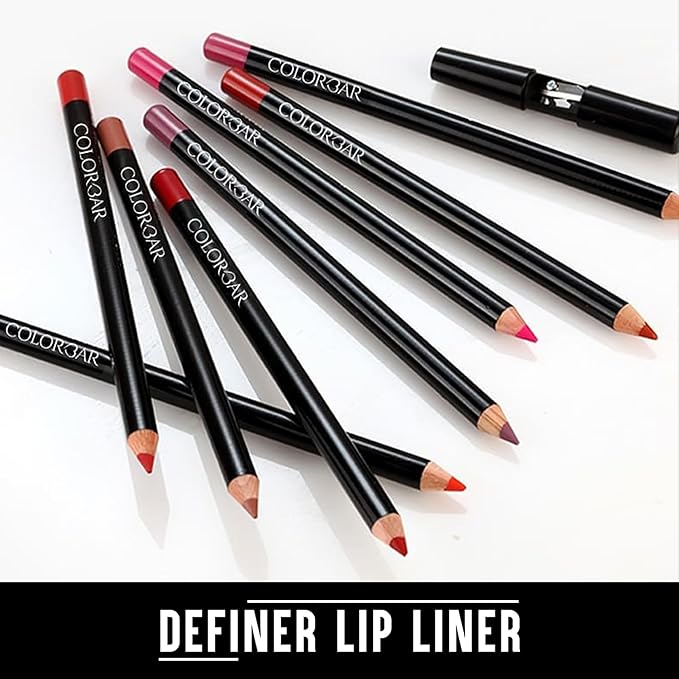 Colorbar Definer Lip Liner - Easy-Glide Contouring Lip Liner Pencil - Matte Finish with Intense Color Payoff - Waterproof - 017 Pure Vino - 0.05 oz
