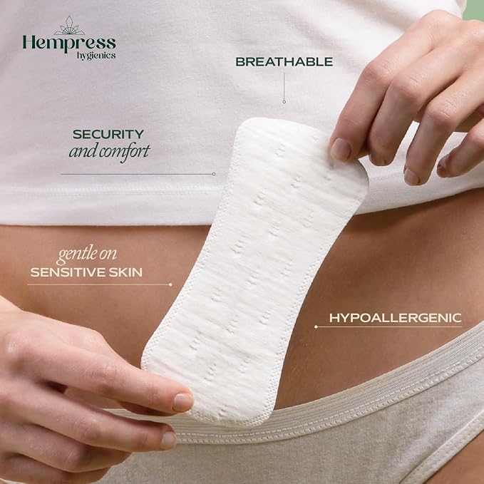 Organic Cotton Period Kit for Women & Teens, Soft, Hypoallergenic Menstrual Pads with Wings and Panty Liners, Fragrance Free, Sensitive Skin Friendly Feminine Hygiene (Bundle of 3)