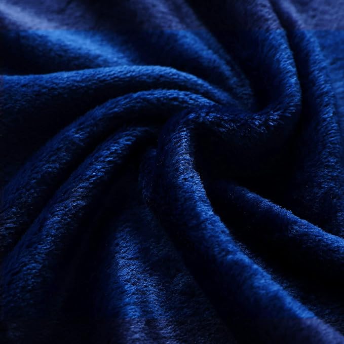 Classic Blue Fleece Plush Throw Blanket 50"x60"for Couch Fuzzy Cozy Flannel | Super Soft Lightweight Microfiber Blanket for Sofa Bed bedroom Home Decor All Season,Birthday Gifts for Women Mom Adult