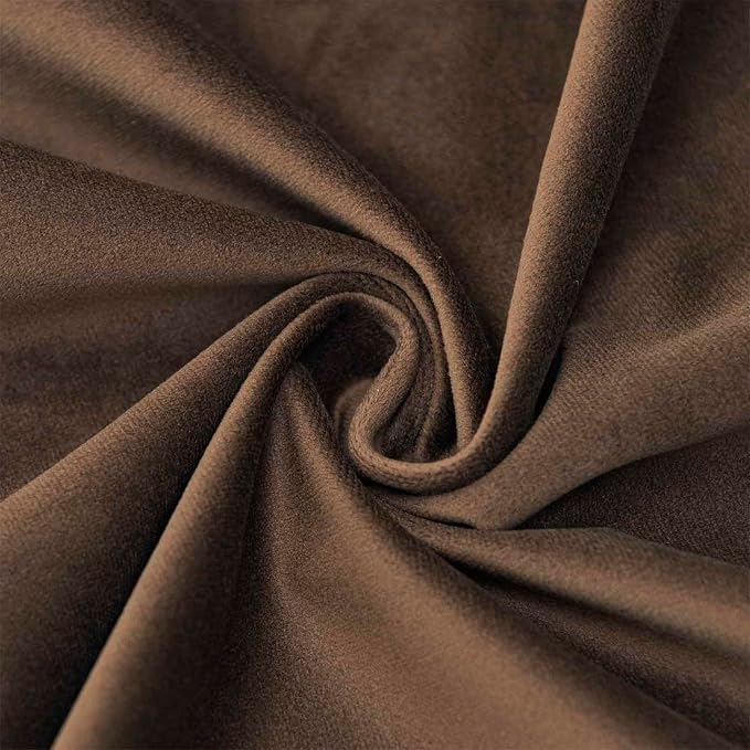 Brown 26x26 Throw Pillow Covers Decorative Velvet Couch Covers Set of 2 | JUSPURBET Cozy Soft Pillowcases with Invisible Zipper for Modern Couch Sofa Bed Living Room Bedroom Home Decor