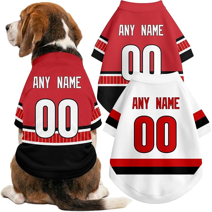 Carolina Dog Clothes Personalized Pet T Shirt for Dogs Gift | Custom Name Number Jersey Style Pet Shirt for Dog