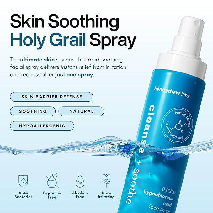Hypochlorous Acid Spray – Dermatologist Tested HOCl Facial Cleanser for Sensitive, Acne-Prone & Irritated Skin – Soothes Redness, Eczema, Rashes & Itching – Skin Repair Spray, 6.8 oz - Honeydew Labs