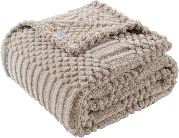 90x104 Inch Brown King Size Blanket - Soft & Fluffy Fleece, Neutral Tan Color, Cute & Aesthetic, Perfect for Sofa, Couch, Bed, Living Room & Bedroom, All-Season Use, Plush & Cozy Decorative Blanket