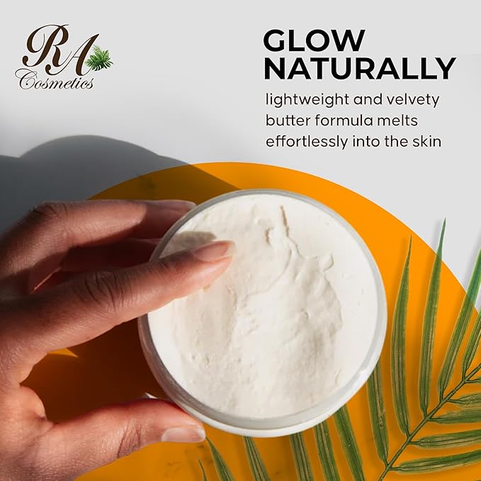 RA COSMETICS Whipped Shea Butter Frankincense - 6oz | 100% Pure & Natural African Shea Butter for Men & Women - Handcrafted Moisturizer with Essential Vitamins for Softer Lips, Healthier Skin & Hair