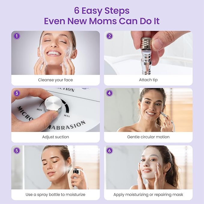 UNOISETION Diamond Microdermabrasion Machine Professional, 3 in 1 Dermabrasion Facial Peeling Skin Care Device for Salon Personal Home Use