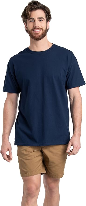 Fruit of the Loom Men's Eversoft Cotton Odor Control & Breathable Moisture Wicking T-Shirts