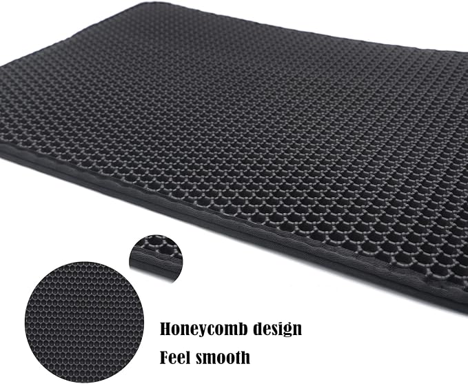XKMT- Animal Pet Supplies Cats Litter & Housebreaking 60X45 Black Cat litter Mat Double Layer Pad Trapper Folding Pad EVA Foam Rubber