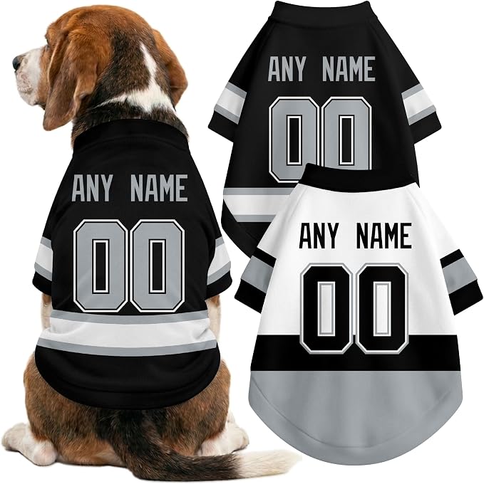 Los Angeles Dog Clothes Personalized Pet T Shirt for Dogs Gift | Custom Name Number Jersey Style Pet Shirt for Dog