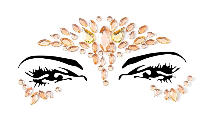 Face Gems Adhesive Glitter Jewel Tattoo Sticker Festival Gems Rave Party Body Make Up (9 PCS Z9ZAKMIXA)
