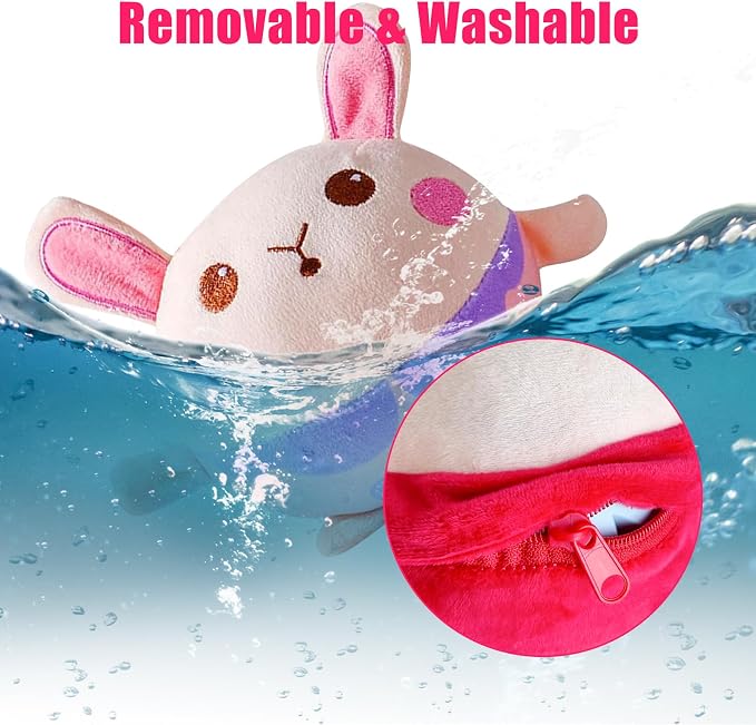 Interactive Plush Dog Toy - Bouncing Rolling Ball With Remote Control and Music, Self-Moving Pet Toy for Small/Medium/Large Bored Dogs (Rabbit)